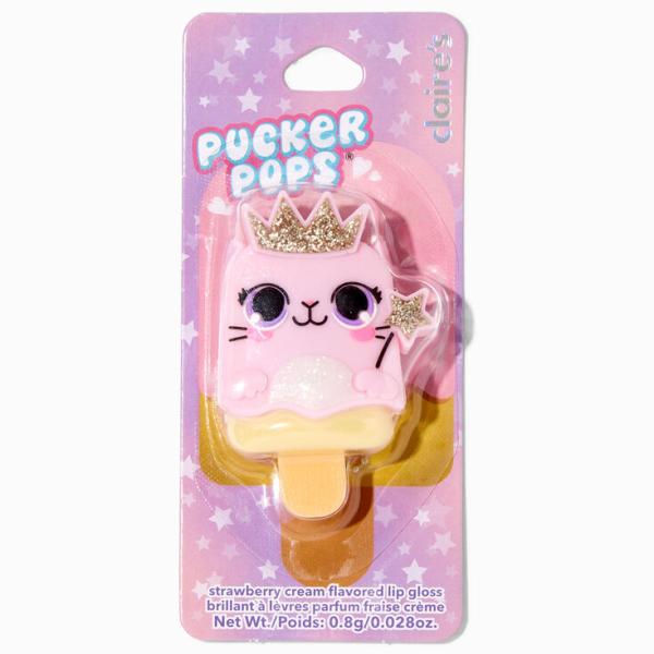 Pucker Pops® Cat Queen Lip Gloss - Strawberry Cream