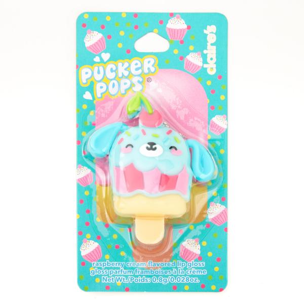 Pucker Pops Puppy Cupcake Lip Gloss - Raspberry Cream