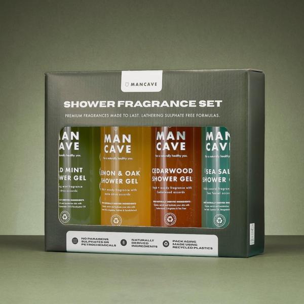 ManCave Shower Fragrance Gift Set - 4 Signature Shower Gels