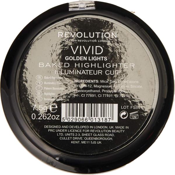 Makeup Revolution Vivid Baked Highlighter Golden Light