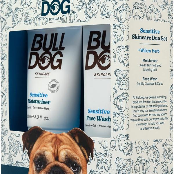 Bulldog Sensitive Duo Set with Moisturiser 100ml and Face Wash 150ml