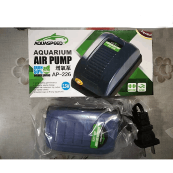 Aquaspeed Ap-226 Aquarium Oxygen Pump With Air Bubbling Stone - 10W