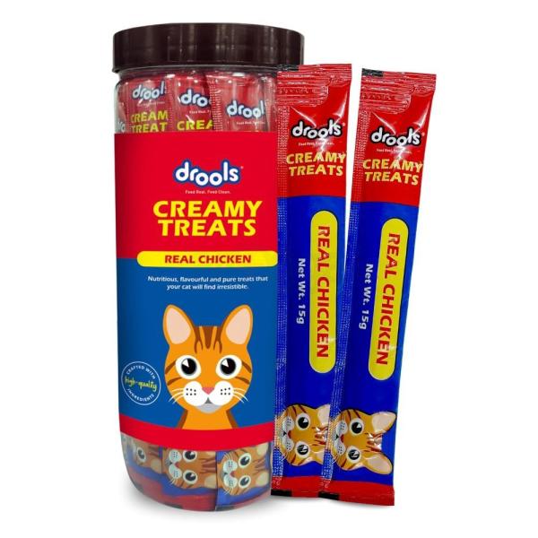 Drools Creamy Treats Cat Real Chicken - 15g Pack