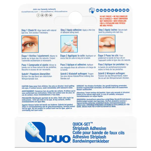 Duo Quick Set Striplash Adhesive Eyelash Glue Clear