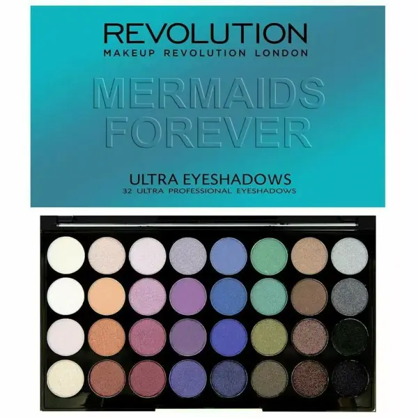 Makeup Revolution Ultra 32 Shade Eyeshadow Palette - Mermaids Forever