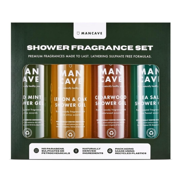 ManCave Shower Fragrance Gift Set - 4 Signature Shower Gels